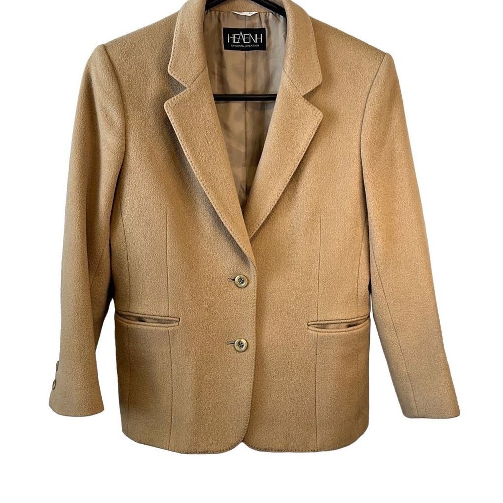 Heaenh Tan/Camel Color Soft Thick Womens Blazer Vintage Jacket